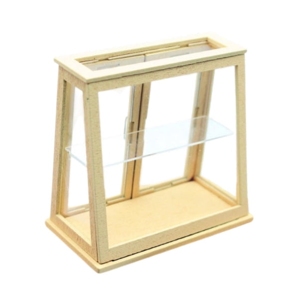 Vitrina De Panadería Para Casa De Muñecas, Mini Estuche De Panadería 1:12 Para Accesorios De Fotografía, Color Madera