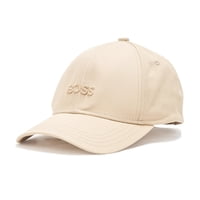 Gorra Boss Con Logo Central En Tecido Sarga Beige Postre Talla Única