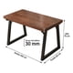 thumbnail image 3 of Homer Design Escritorio Pata Metal Oficina 100x60x75cm Gruesa 30mm Color Marrón Oscuro, 3 of 7