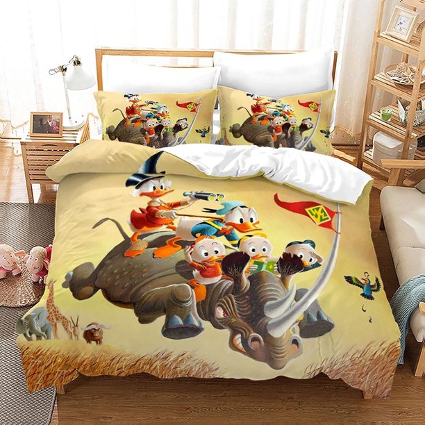Cartoon Donald Duck Bedding Set Bed Set Children Girl Duvet Cover Sets Bedding Sets Queen King Size Cover Bed Sheets