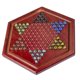 thumbnail image 2 of Juego de mesa de damas chinas AMEROUS de madera de 34,5 cm con 60 canicas, 2 of 7