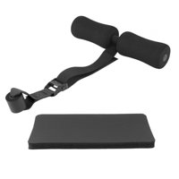 Magideal - Correa Para Tendones De La Corva Para Puerta, Cama, Soporte Acolchado Para Pies, Portátil Con Rodillera, Barra Auxiliar Para Sentarse Para Entrenamien , Negro