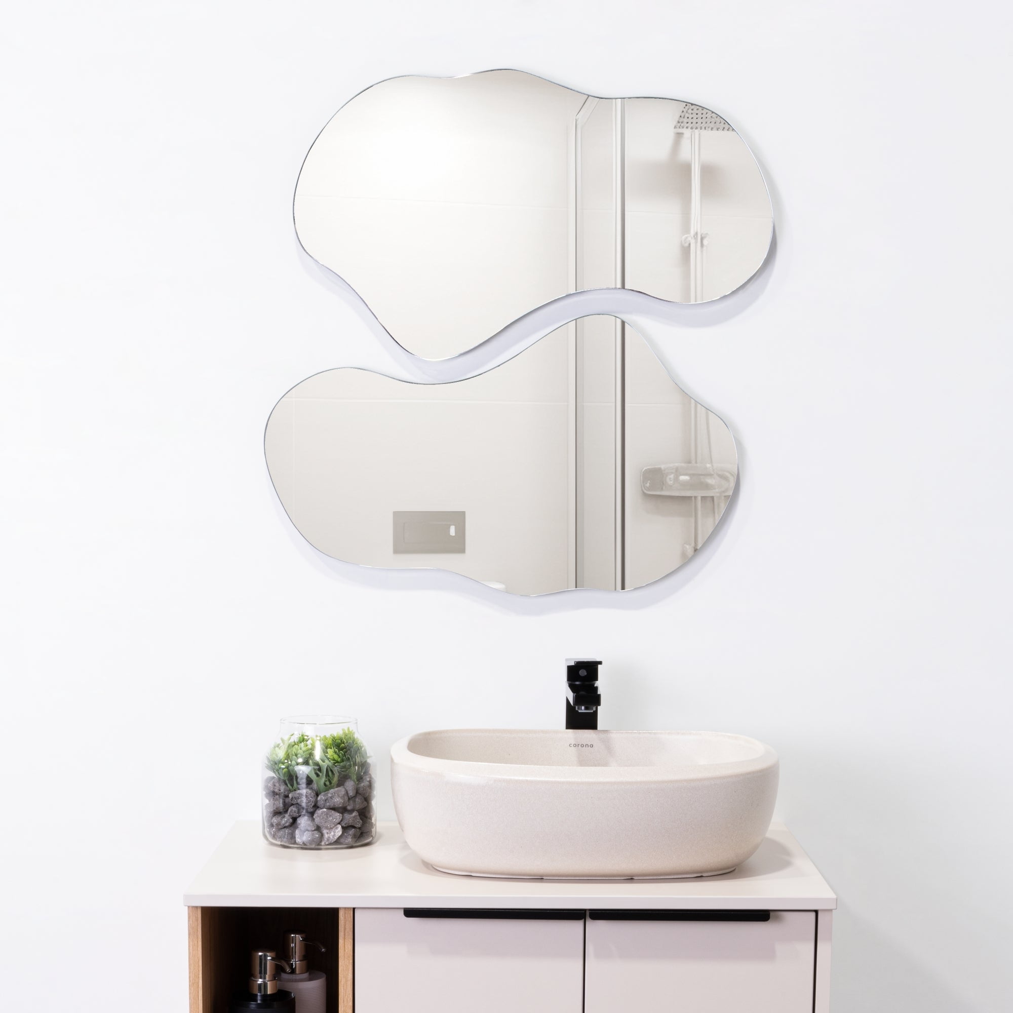 Fmfurniture - Espejo 35x60x1,9 Cm Forma Irregular