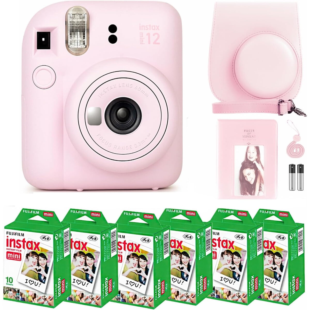 Camara Instantanea Fujifilm Instax Mini 12 Rosa Pack 60 Fotos