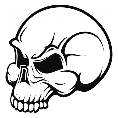 Rienda Libre Graphics - Decomural Evil Skull Halloween Ws-18337