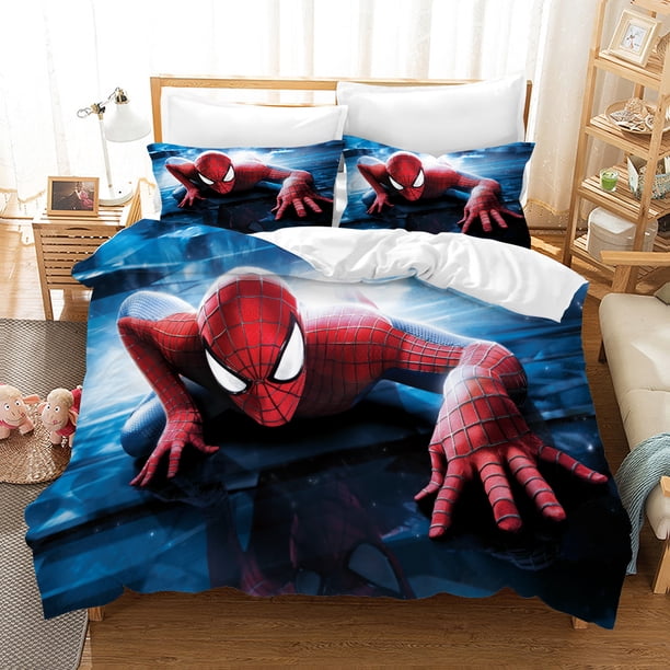 Spider-Man Bedding Sets,Children Cartoon Duvet Cover,Boy children Bedclothes Bed Linen Gift,Marvel Theme Quilt Cover Bed Sheets