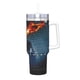thumbnail image 2 of El Caballero Oscuro Vaso aislado de acero inoxidable con asa, diseño temático, regalo para familia, amigos y fans; incluye pajita y encaja en el portavasos estándar, 40 oz, 2 of 6