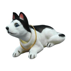 Magideal - De Instrumentos Cabeza Perros Asintiendo Cabezas Coche Adornos Para Coche Vehículo Decoración Interior , Husky Fornido