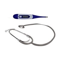 Maxcare - Pack Estetoscopio Básico Gris + Termómetro Digital Flexible Unidad
