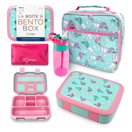 Set De Loncheras Kinsho Bento Con Bolsa Aislante, Botella De Agua Y Paquete De Hielo