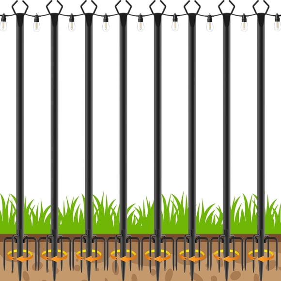 Postes de Luz NSHWFW 3 m Pack de 8 Ajustables para Exterior