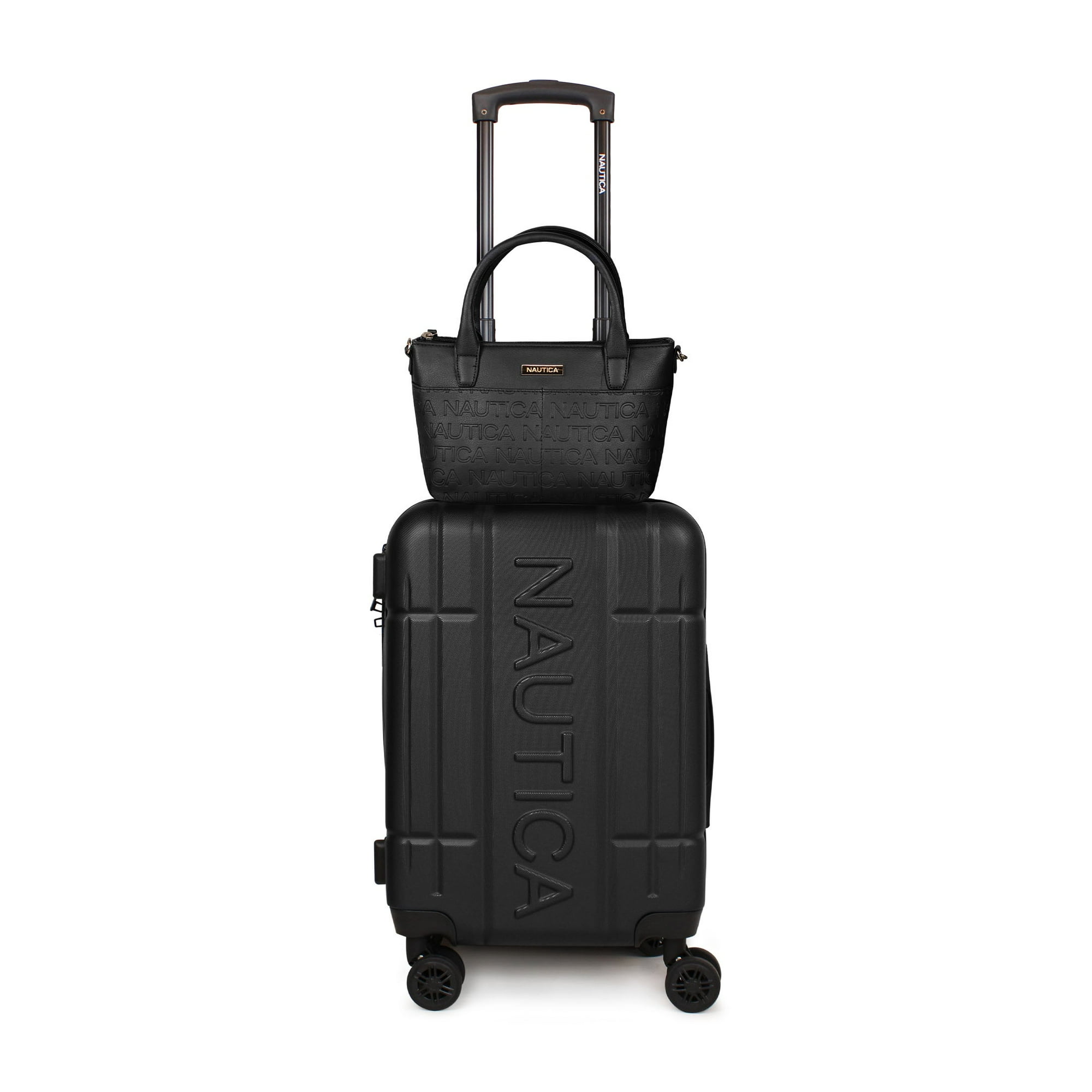 Nautica - Pack Maleta Cabina S (10 Kg) Amsterdam Negro + Bolso Delray Negro