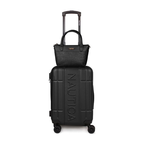 Nautica - Pack Maleta Cabina S (10 Kg) Amsterdam Negro + Bolso Delray Negro