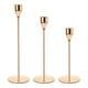 thumbnail image 1 of Set 3 Candelabros Porta Velas Dorado Decora Centro De Mesa dorado, 1 of 9