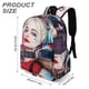 thumbnail image 3 of Harley Quinn-theme Backpack, Campus style schoolbag Bookbag with Adjustable Shoulder Straps And Large Zip Compartment, Unisex Travel Bags.42x30x15cm, 3 of 6