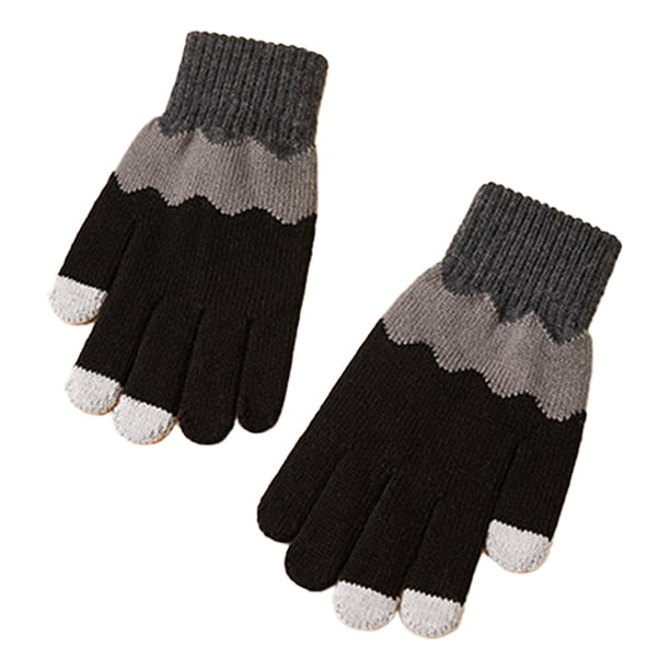 Guantes mágicos de lana de invierno para mujer con pantalla táctil y forro polar cálido para clima frío.