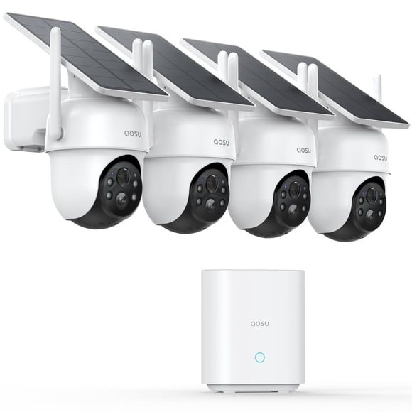Cámaras de seguridad AOSU Outdoor Wireless 4 Cam Kit con alimentación solar