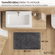 thumbnail image 3 of Alfombra De Baño 40x60 Cm Chenille Antideslizante Gris, 3 of 10