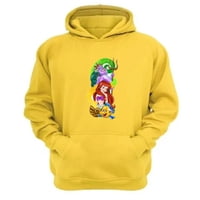 Genérico - Polerón Canguro Sirena Marina Amarillo Talla L Unisex