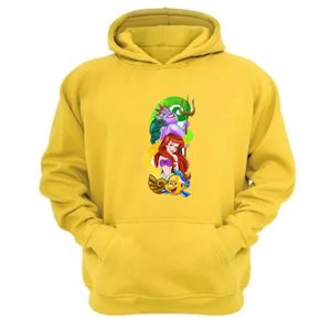 Genérico - Polerón Canguro Sirena Marina Amarillo Talla Xl Unisex