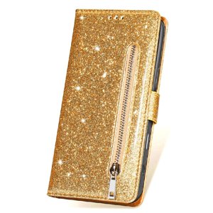Foxdock - Funda Para Elegante Funda Iphone 16E Glitter Con Cremallera-Ideal Para El Uso Diario