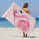 thumbnail image 1 of 1pc Flamingo Pink Microfiber Beach Towel - Quick Drying, Absorbent, and Cute Cartoon Print - Perfect for Summer Beach, Pool, Camping, and Vacation, 1 of 2