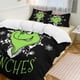 thumbnail image 3 of Funny Christmas Grinch 3 Piece Sets Full/Queen Size - Reversible Microfiber Quilts with 2 Shams Soft Lightweight Bedspread Coverlet Comforter for All Season Bed Sheets, 3 of 5