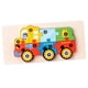 thumbnail image 3 of Rompecabezas de madera Juguetes Montessori Jardín de infantes Preescolar Aprendizaje temprano Rompecabezas para niños pequeños Vehículo Rompecabezas , Coche de ingeniería, 3 of 5