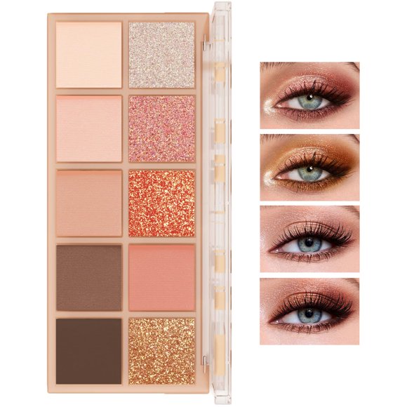 Paleta de sombras de ojos BKPPLZP 10 colores mate y brillo