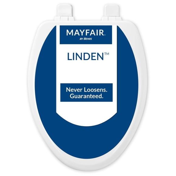 Asiento de Inodoro Mayfair Linden Alargado de Madera con Cierre Lento Blanco
