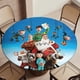 thumbnail image 5 of Arthur Christmas-theme Fitted Round Tablecloths Elastic Edged Table Covers Waterproof Table Cloth for Kitchen Holiday Party Tables Decor 120cm, 5 of 6