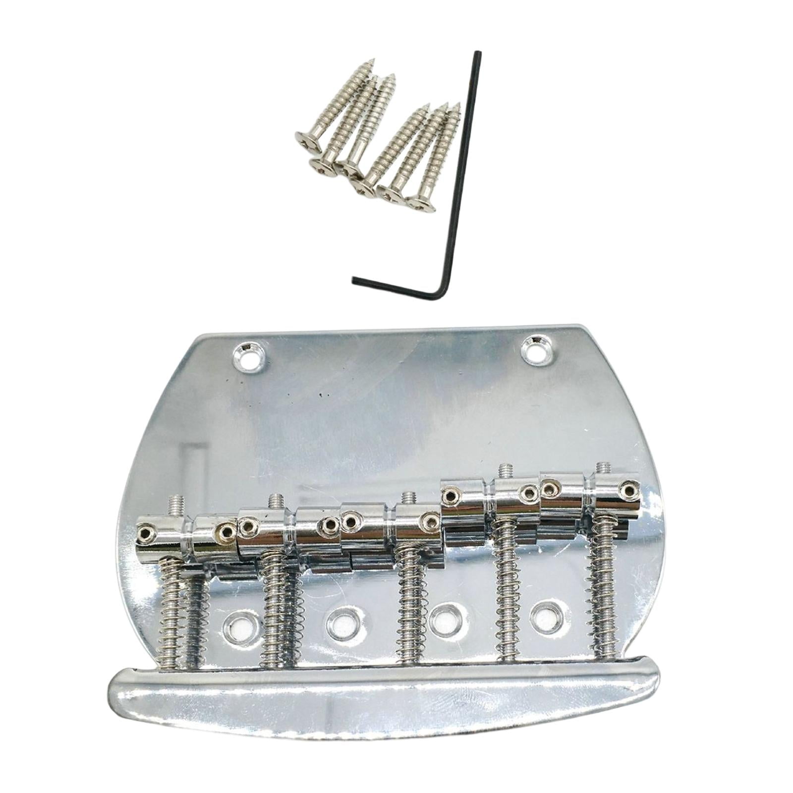 Magideal - Pieza Trasera De Puente De Bajo Eléctrico De 5 Cuerdas Con Accesorios De Tornillos De Montaje Reemplazo De Fácil Instalación Para Bajo Eléctrico De 5