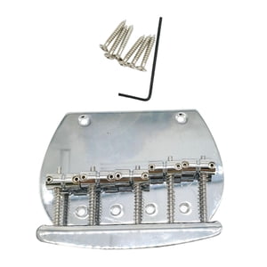 Magideal - Pieza Trasera De Puente De Bajo Eléctrico De 5 Cuerdas Con Accesorios De Tornillos De Montaje Reemplazo De Fácil Instalación Para Bajo Eléctrico De 5