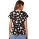 thumbnail image 4 of Polera Floral Manga Murciélago Multicolor negro, 4 of 5