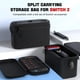 thumbnail image 2 of Bolsa de almacenamiento portátil dividida para Switch 2, estuche de viaje de carcasa dura con gran capacidad, capas desmontables y correa ajustable, compatible con consola/dock/accesorios, 2 of 9
