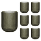 thumbnail image 1 of Set 6 Vasos Acanalado Vaso Origami 280ml Gris, 1 of 8