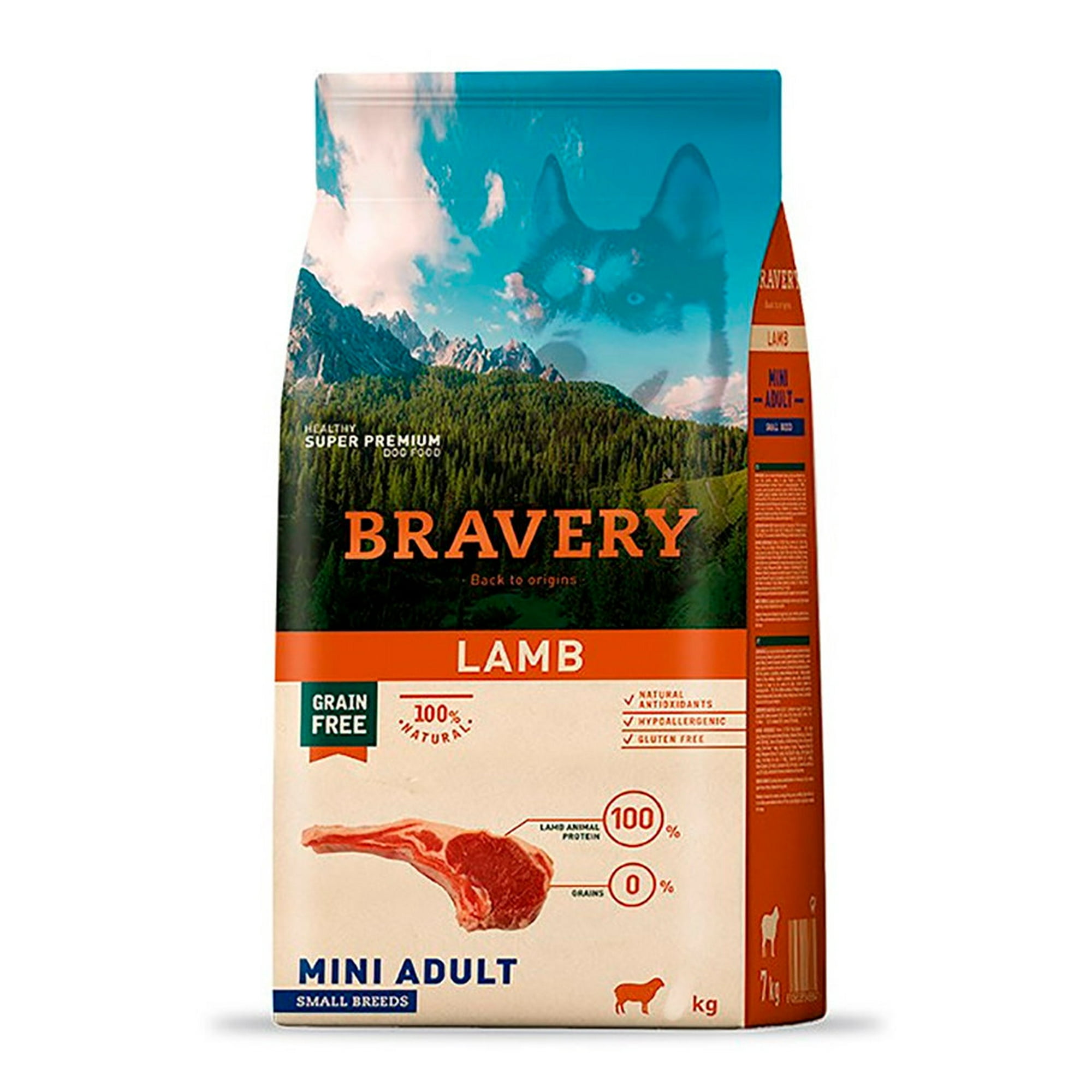 Bravery - Alimento Super Premium Para Perros Adultos Razas Pequeñas Sabor Cordero 2 Kg
