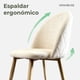 thumbnail image 2 of Silla Comedor Moderna Acolchada Metal Sora Venhoouse Lino Beige, 2 of 8