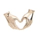 thumbnail image 2 of Broche De Corazón Con Dos Manos, Alfiler De Solapa Para Traje, Dama, Novia, Novio, Dorado, 2 of 5