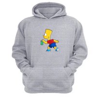 Genérico - Polerón Canguro Travieso Amarillo Dibujos Animados Gris Claro Talla S Unisex