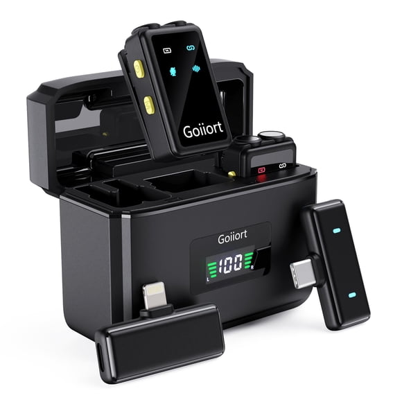 Micrófono inalámbrico de solapa Goiiort para iPhone/Android