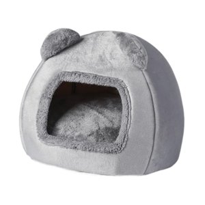 Ioensy - Tienda De Campaña Para Perros, Refugio Para Mascotas, Nido Para Gatos Con Calentamiento Automático, Cueva Para Cachorros, Para Perros Y Gatitos, Para Exteriores, Color Gris