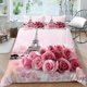 thumbnail image 1 of Romantic Paris Tower Quilt Duvet Cover Set Queen Bedspread Bed Linen Soft Double3-Piece Bedding Set, 1 of 5
