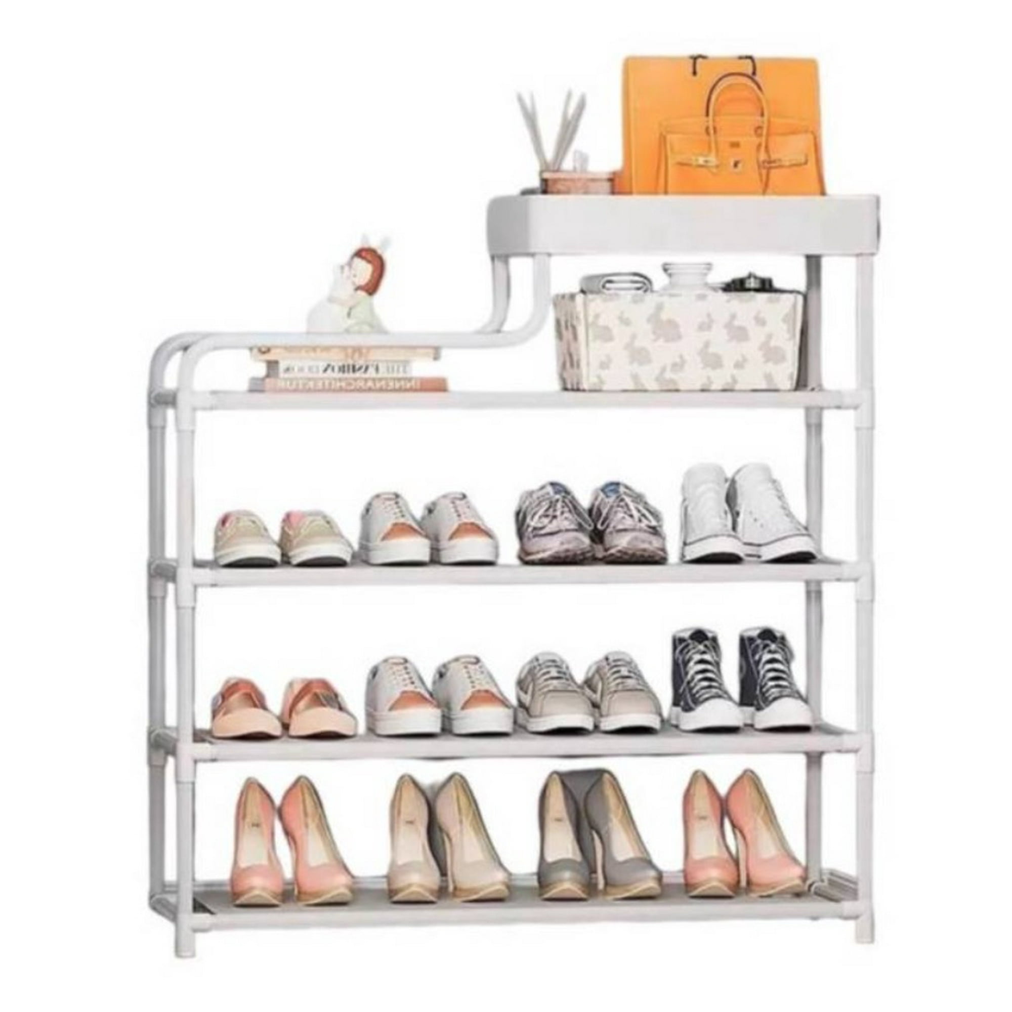 Tomasstore - Rack Zapatero Zapatillas Multifuncional Organizador Zapatos Blanco