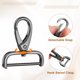 thumbnail image 4 of Uxcell 2Pcs Gancho Desmontable con Broche Giratorio 1 1/2" Anillo D con Ganchos de Garra de Langosta Giratorios para Bolso Color Metal de Arma, 4 of 7
