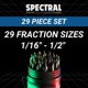 thumbnail image 4 of Juego de brocas SPECTRAL de 29 piezas 1/16"-1/2" acero M2, 4 of 9