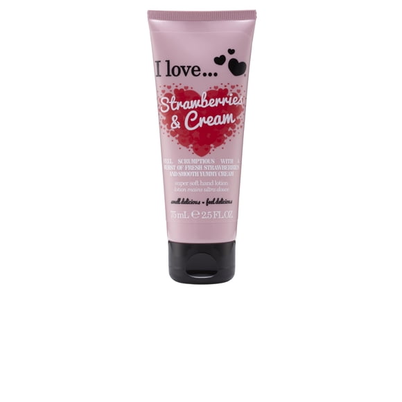 Loción de Manos I LOVE Fresas con Crema 75 ml para Piel Seca
