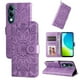thumbnail image 1 of Funda tipo cartera FOXDOCK para Vivo Y29s 5G , diseño girasol en relieve, cuero PU, cierre magnético, soporte y tarjetero, 1 of 5
