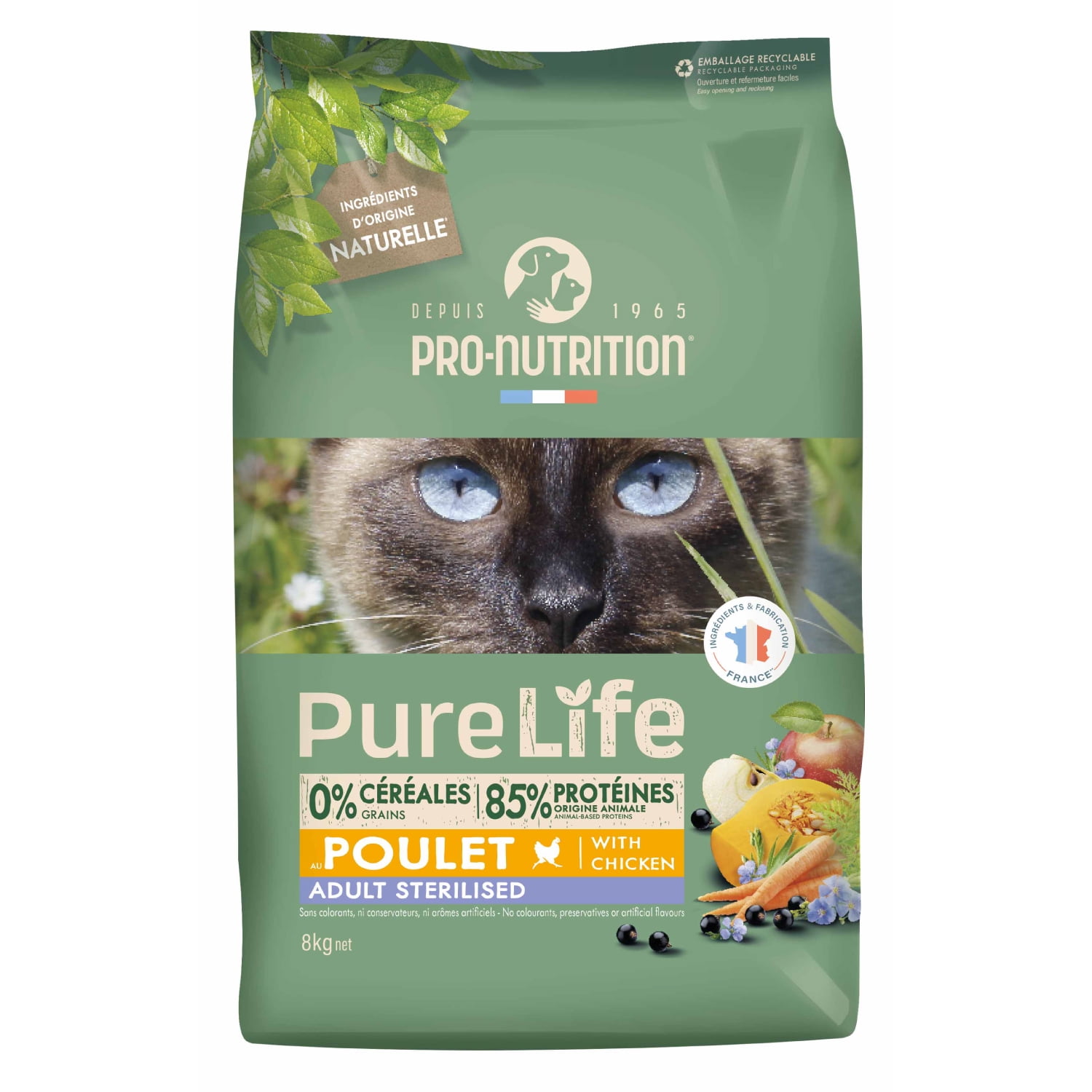 Alimento Pure Life Sterilized Cat Esterilizado 8 Kg
