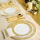 thumbnail image 5 of Platos De Plástico Gold Set 102 Con 51 Platos Para Cena De 26 Cm Y 51 Para Ensalada De 19 Cm, 5 of 8